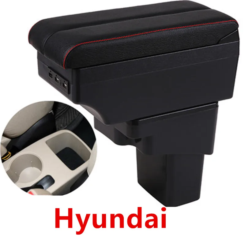 Для hyundai Accent RB Solaris подлокотник коробка для хранения с интерфейсом USB 2011
