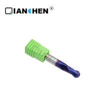 Solid carbide 4 flutes flattened end mills with straight Slim shank milling cutter HRC65 nACo-Blue CoatedCarbide milling cutter