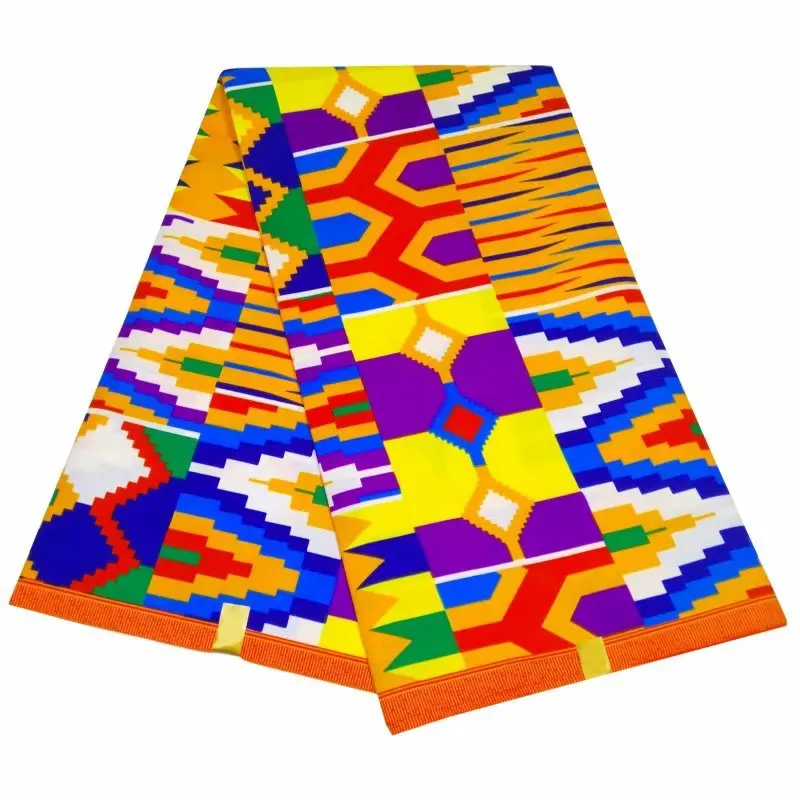 HS301119D1 Не хлопковая ткань Африканская Анкара ткань текстиль KENTE африканская восковая ткань полиэстер ткань - Цвет: HS301119D1