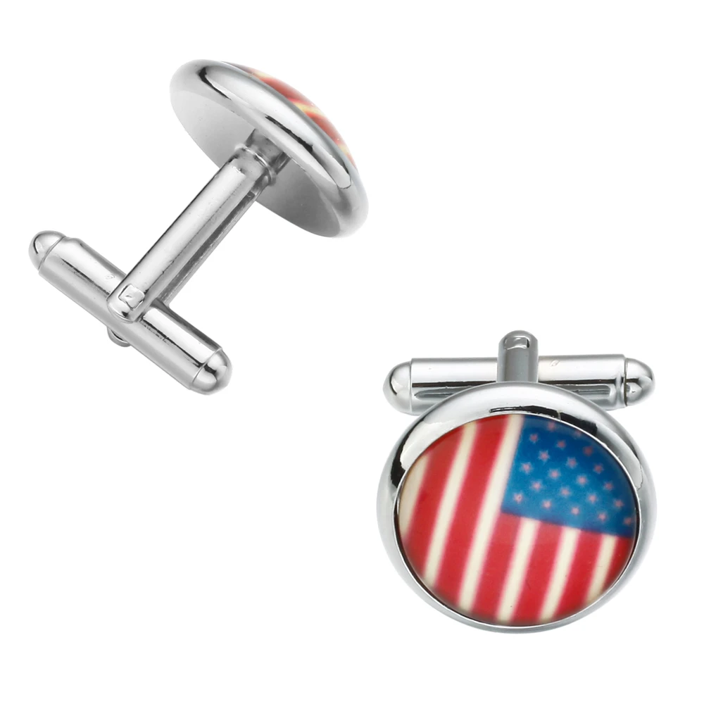Запонки с флагом для мужчин запонки из качественной меди национальным гербом |