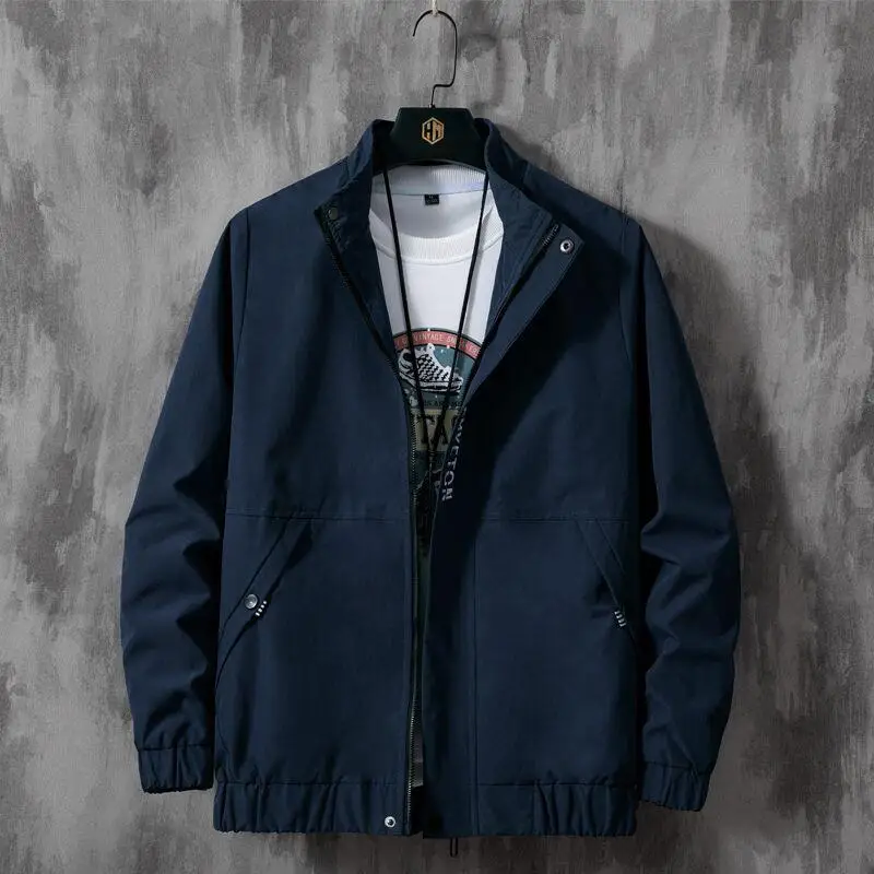 

2021 Spring And Autumn New Men's Fashion Casual Large Size Tooling Jacket Trendy Handsome Jacket Men's Simple Style