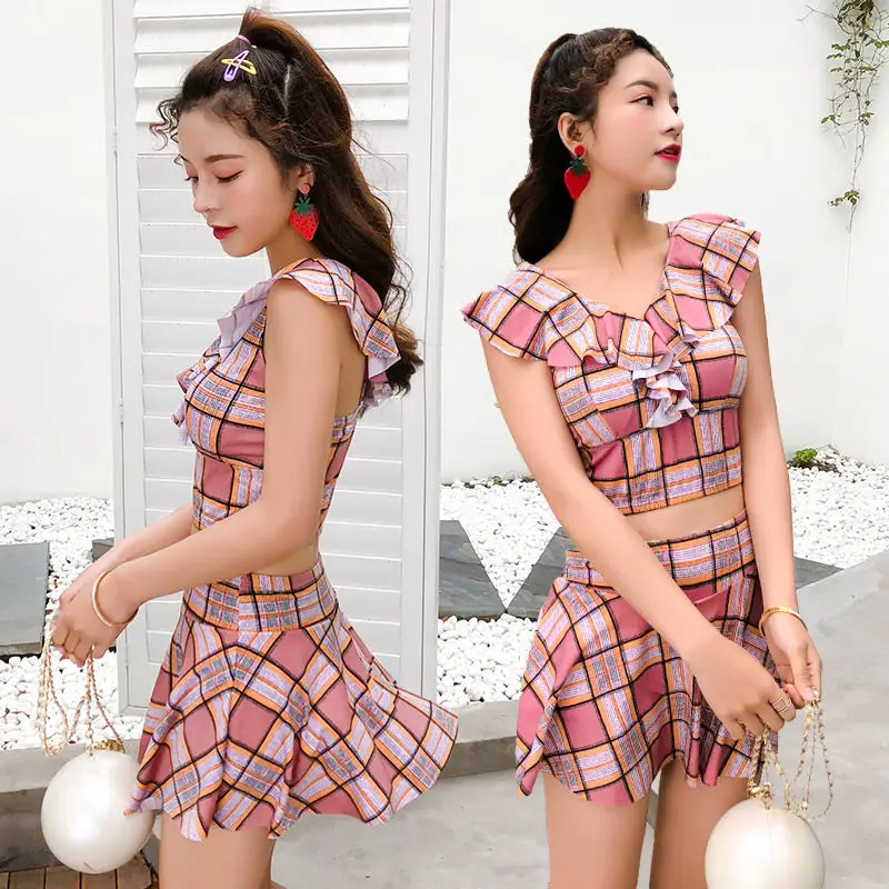 Комплект бикини женский в Корейском стиле пикантный раздельный купальник с