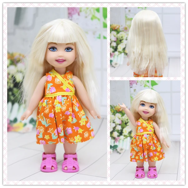 14 5 см оригинальная Мини милая кукла девочка одеваются куклы 1/8 игрушка|Куклы| |