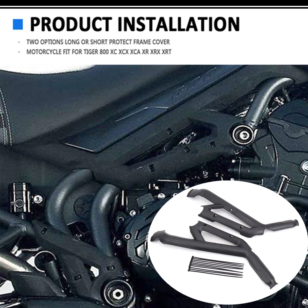 

New Frame Guards Protector Tiger800 Motorcycle Set Of Black Shield For Triumph Tiger 800 XC XCX XCA XR XRX XRT