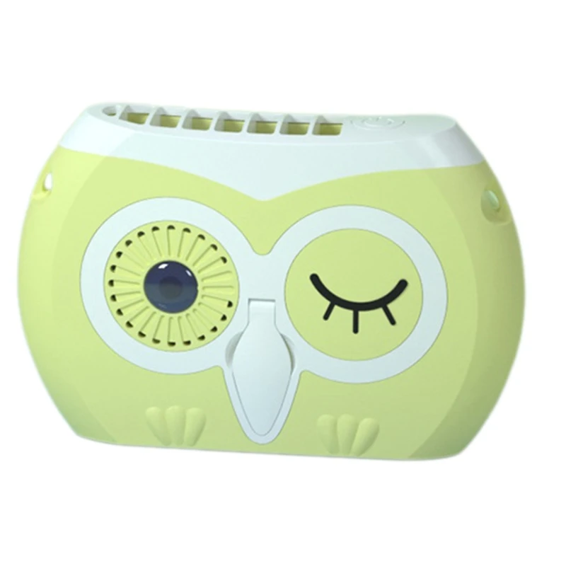 

Cartoon Owl Fan for Outdoor Personal Necklace Fan Rechargeable Cordless Fan 3 Speeds