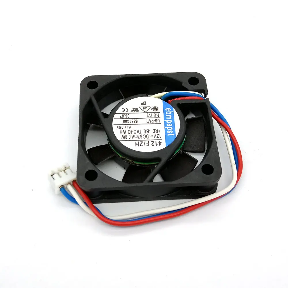 Немецкий ebmpapst 412 F/2 H 40x40x10MM DC12V 0,8 W охлаждающий вентилятор