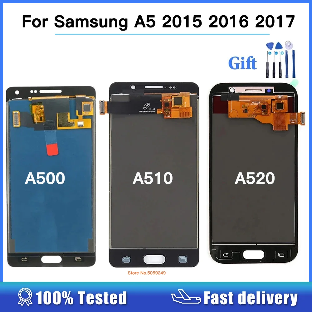 For Samsung Galaxy A520 A520F SM-A520F A5 2017 2015 2016 A510 A500 LCD Display Touch Screen Digitizer Glass Assembly free tools | Мобильные