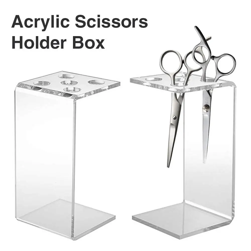 Акриловая прозрачная коробка для ножниц профессиональные зажимы парикмахерских