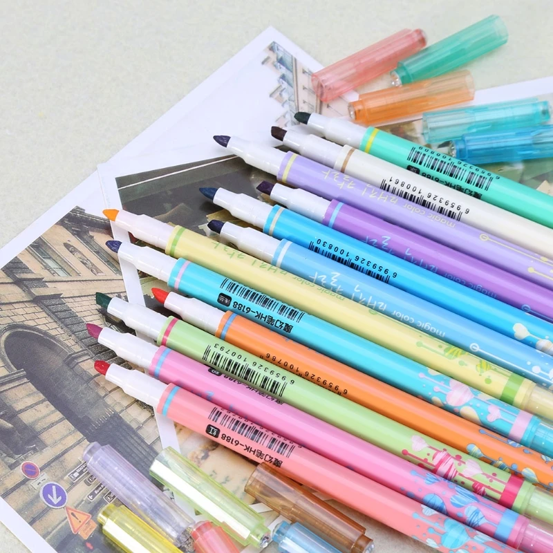 Алмазный маркер двойное изменение цвета ручка школьные принадлежности QX2B |