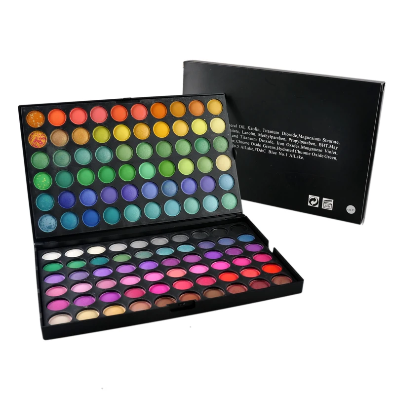 Палитра теней для век 120 цветов профессиональный макияж матовые и мерцающие тени