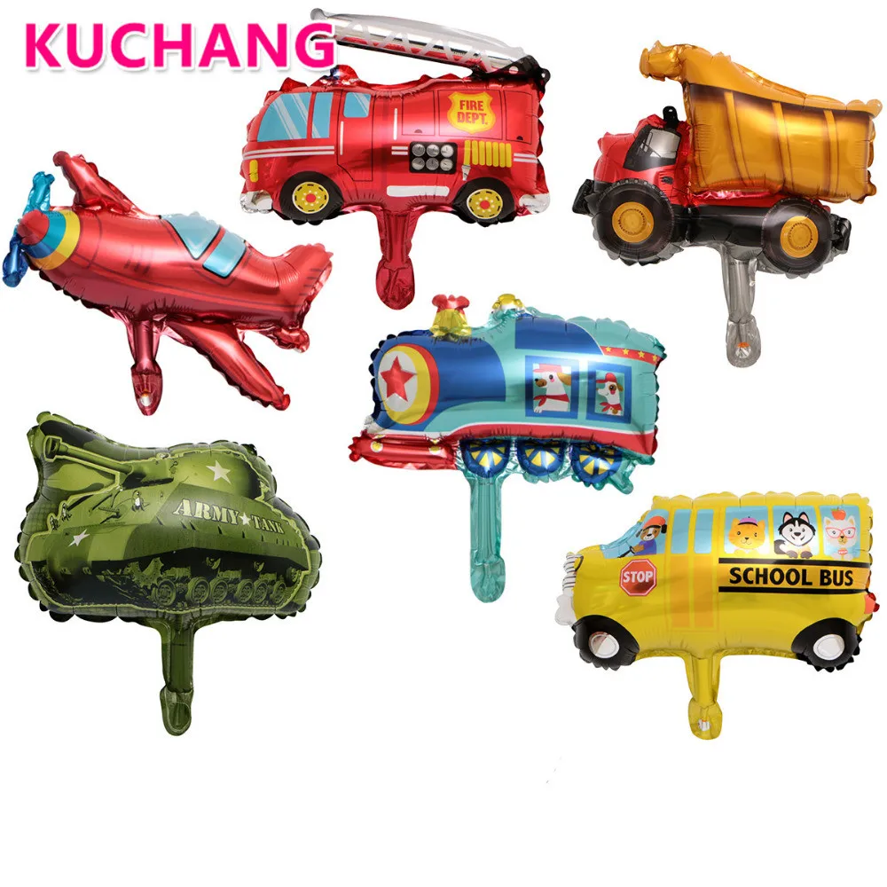10 шт. мини Воздушные шары из фольги с пожарным двигателем школьные воздушные