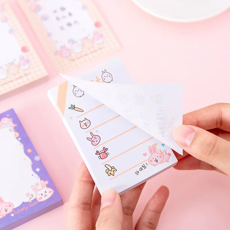 100 страниц милый мультипликационный кролик в стиле кавай липкий post-it notes book mark Message