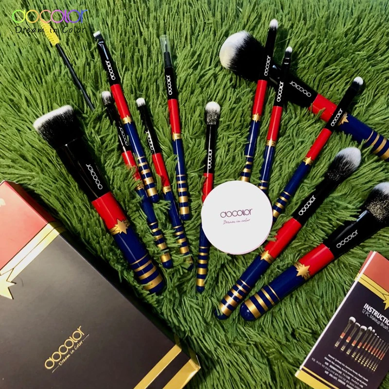 Docolor 12PCS Набор кистей для макияжа Профессиональные кисти Синтетическая пудра