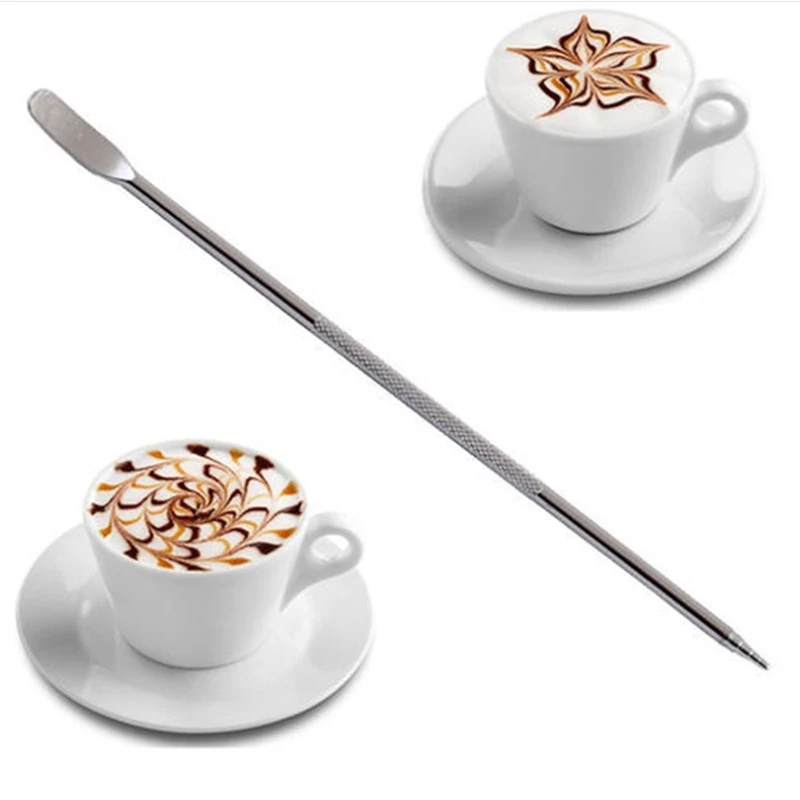 

Baking Accessories Coffee Pull Needle Coffee Decorating Tools Portable Coffee Latte Art Pen Kitchen Gadgets Stainless
