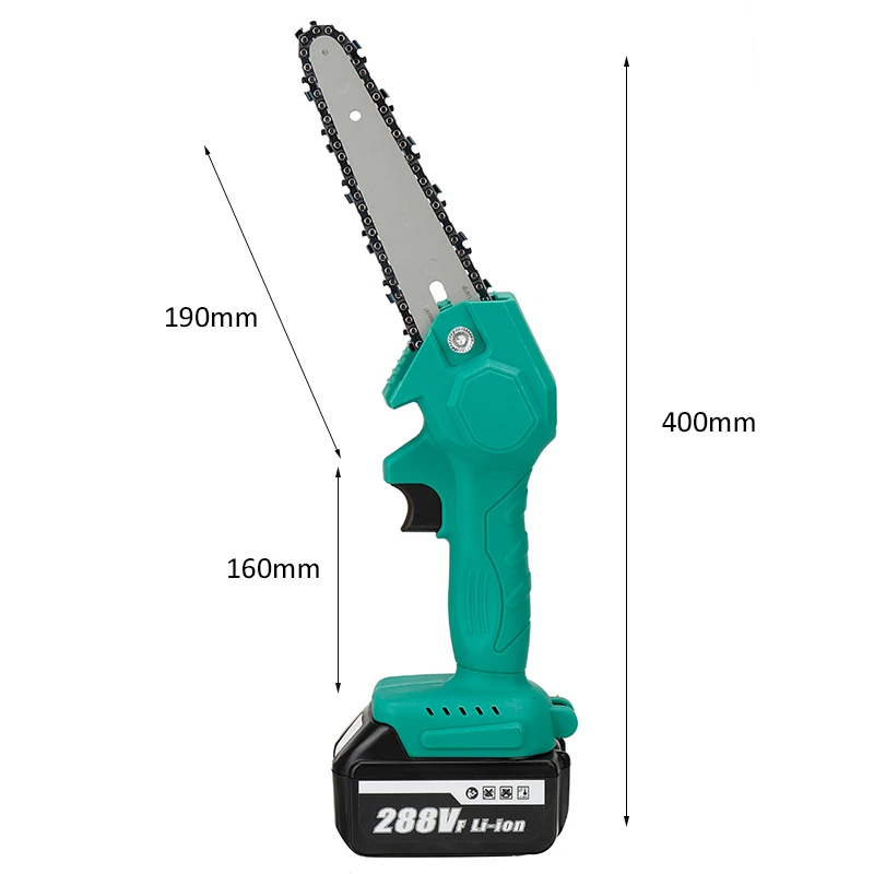

288VF 6 Inch Electric Chain Saw Cordless Pruning Saws One-handed Garden Tree Logging Trimming Saw Woodworking Cutter Tool