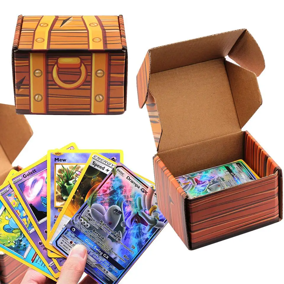 Новинка 120 шт./компл. карты Pokemon с коробкой боевые игрушки хобби Коллекционная