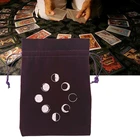 Бархатная сумка для хранения карт с рисунком Таро, 1 шт., сумка для гадания с Лунной фазой, сумка для настольных игр, держатель для карт, сумка 13 х18 см