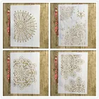 4 шт.A4 круглый цветочный DIY многослойный трафарет фотоальбом с тиснением