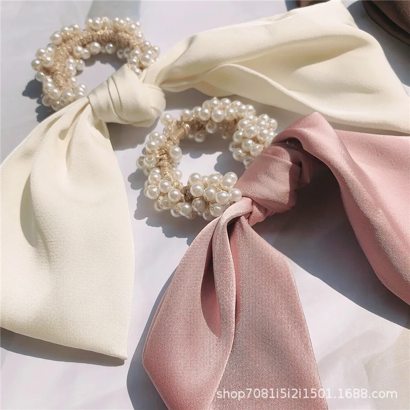 Женские жемчужные аксессуары для волос резинка милая девочек держатель конского