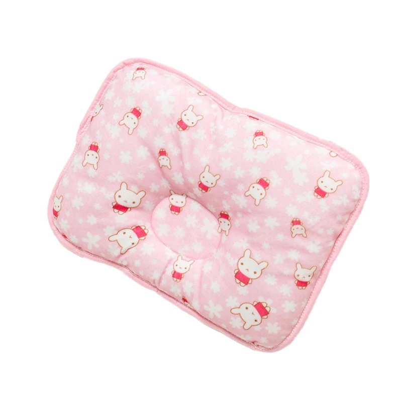 

CX-Baby Pillows Soft Cotton Cartoon Newborn Baby Pillow Flat Head Sleeping Positioner Support Pillow Prevent
