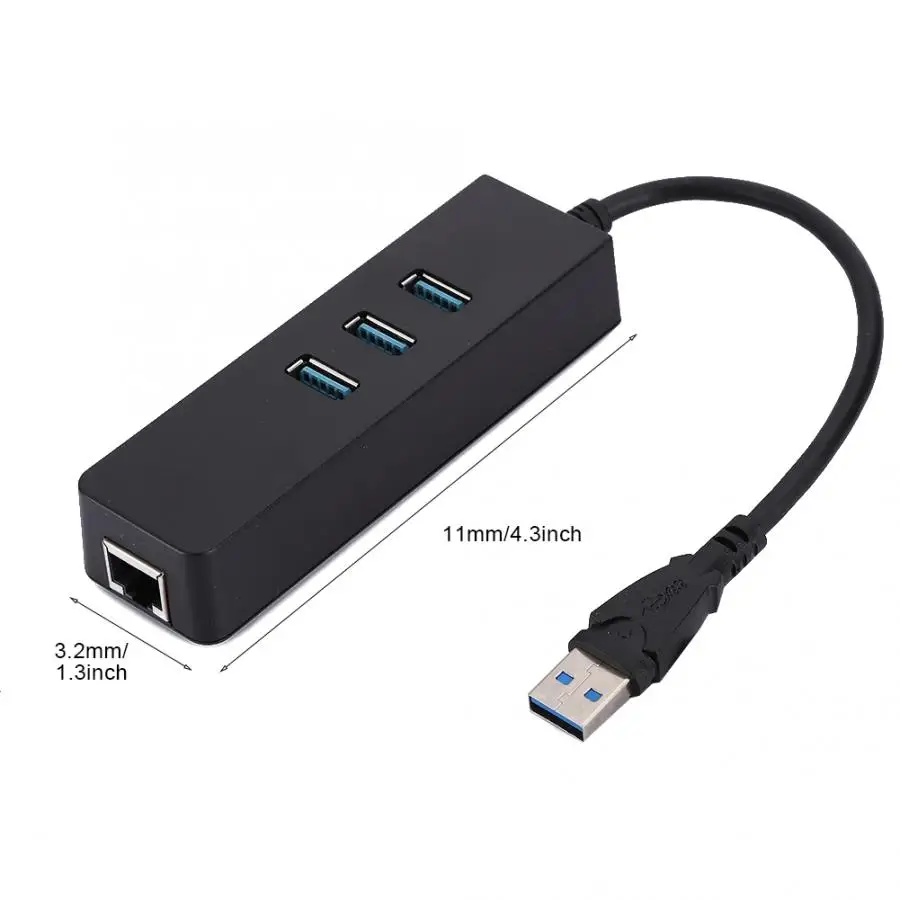 DM-HE27 RTL8153 USB 3 0 Ethernet конвертер адаптер с портами концентратор к RJ45 диск-бесплатно