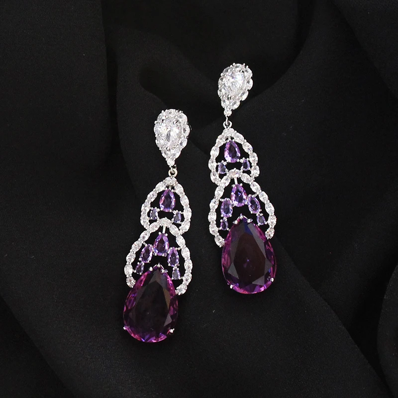 

Original Trendy Women's Earrings Water Drop Dangle Earrings Christmas Gift Party Jewelry for Women Charms Copper