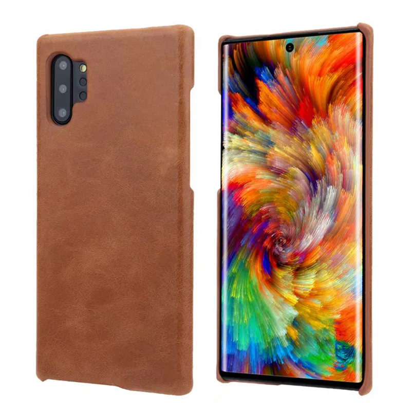 Note10+ ретро матовый чехол из натуральной кожи для телефона samsung Galaxy Note 10 9 S10 S9 Plus Note10 Простой деловой чехол
