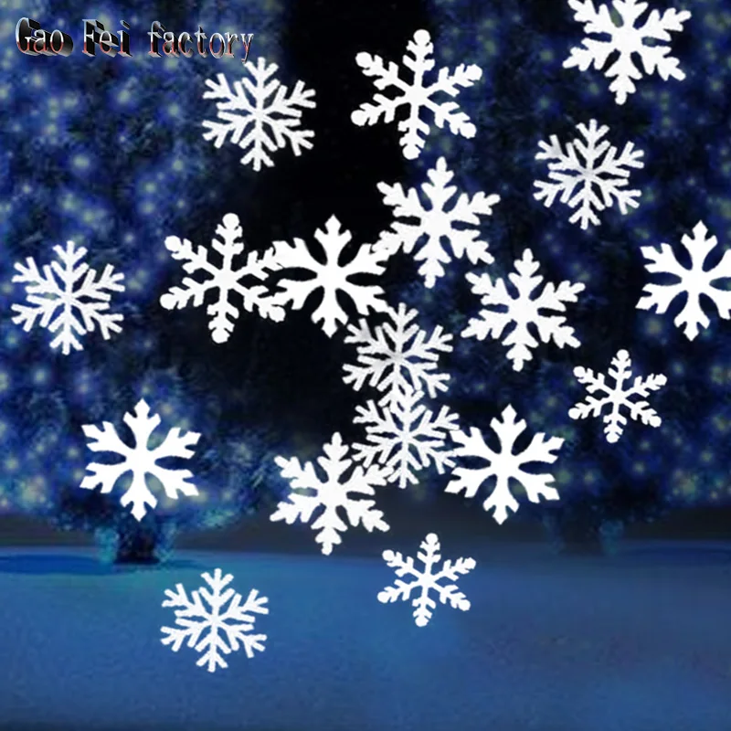 Disco Рождественские огни проектор светодиодные лампы в форме снежинок движущийся