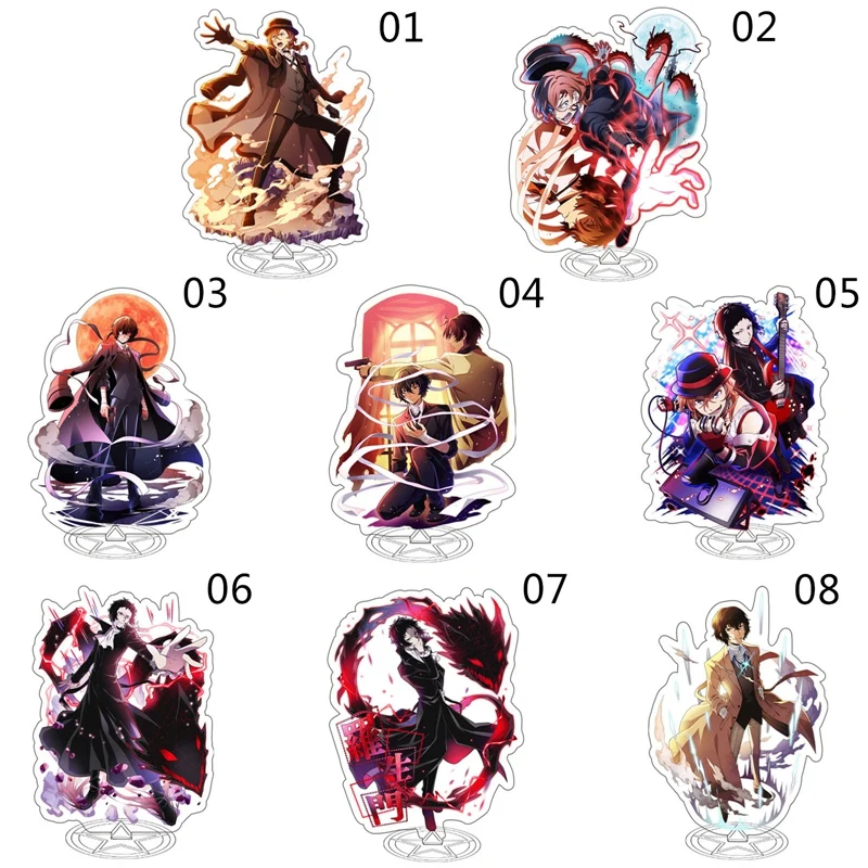 

Anime Bungou Stray Dogs Acrylic Stand Model Toys 15CM Cartoon Figure Plate Holder Desk Decoration