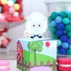 Подарочные коробки на ферму, мешки для конфет, товары для вечерние с животными, коробка для подарков, украшение для детского душа, овечка, свинка, корова, ферма, дом, декор на день рождения для детей