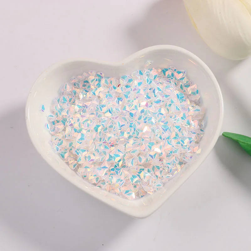 3 мм Алмазный Форма Блестки Разноцветные 3D треугольник с блестками и пайетками