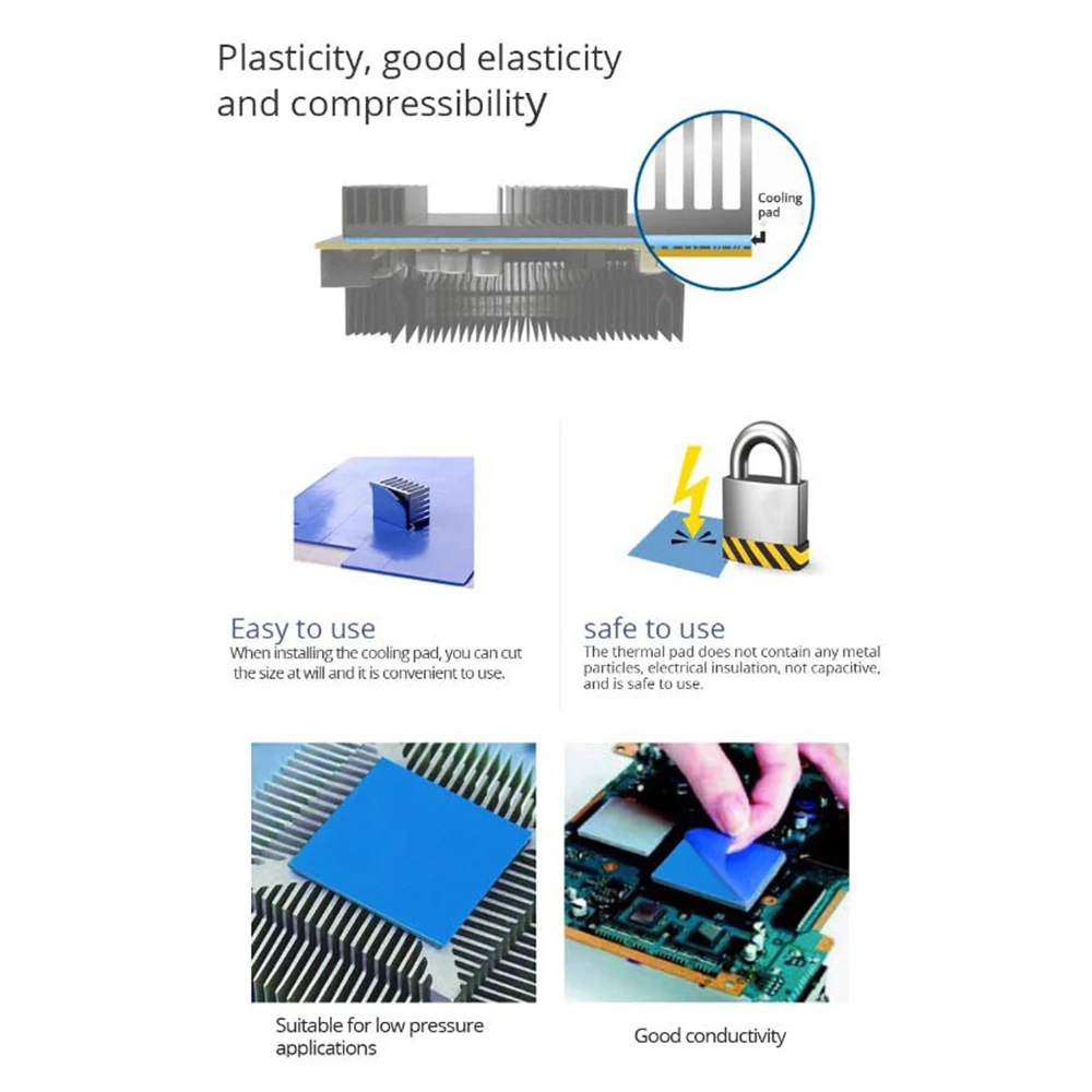 Силиконовые прокладки для теплоотвода ЦПУ 100 шт. радиаторы центрального