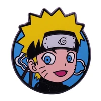 japanese anime uzumaki brooches cartoon boy figure theme lapel pins jewelry cute cosplay gifts for fans friends new