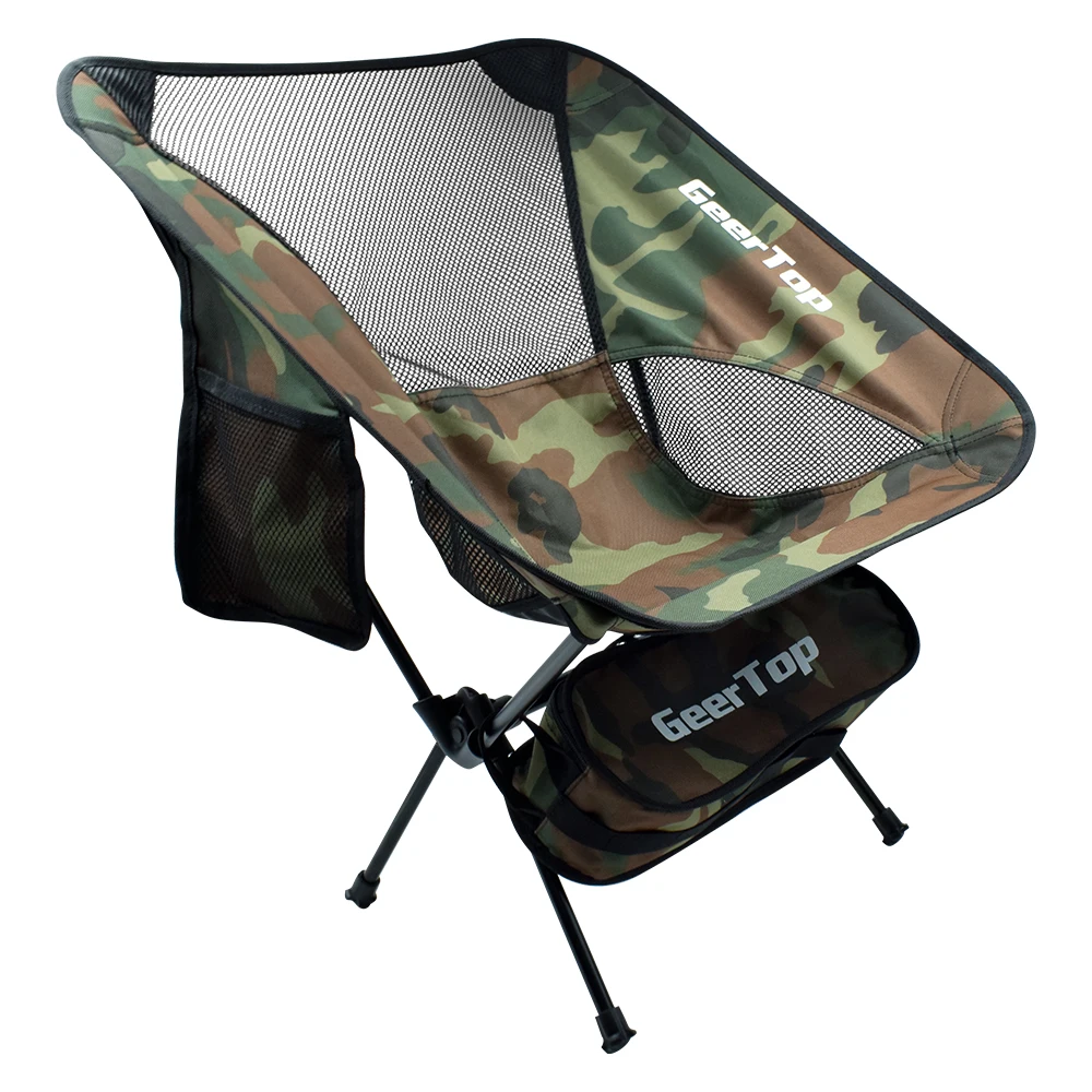 저렴한 GEERTOP-휴대용 경량 캠핑 의자, 컴팩트 접이식 스툴, 낚시 의자, 캐리 백 포함-튼튼한 의자