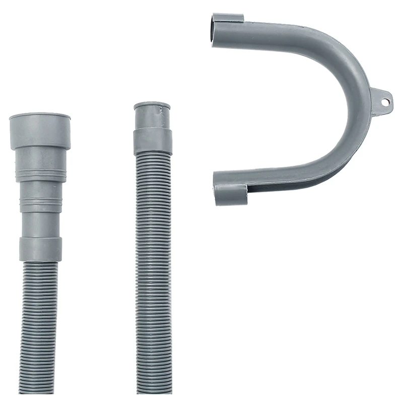 2.5M Machine Dishwasher Drain Hose Extension Washing Pipe with Bracket Set |