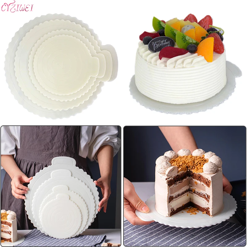 

4/6/8/10inch Mousse Cake Boards Mat Reusable Dessert Displays Plastic Tray Base Pastry Baking Accessories Cake Decorations Tools
