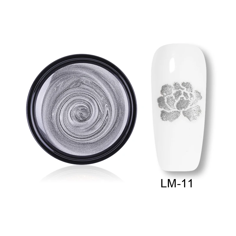 LM-11 LEMOOC, 5 мл, гель для стемпинга для ногтей, 14 цветов, гель для рисования, лак для ногтей, впитывающий УФ-гель для ногтей, цветная пластина для штампов - Цвет: LM-11