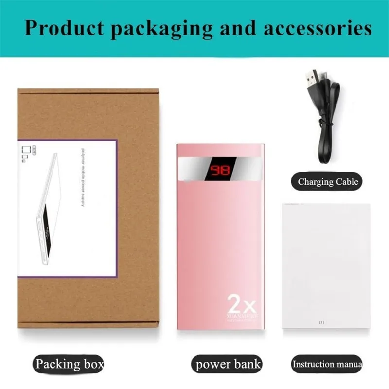 Power Bank 10000 MAh водонепроницаемый портативный для всех Аккумулятор смартфона power bank