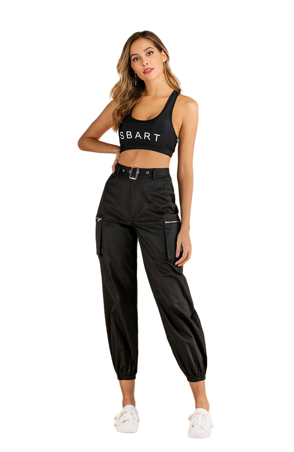 

Female Side Zipper Casual Overalls Ankle-length Trousers for Women 2021 Summer Autumn Long Cargo Pants Skateboard Sweatpants