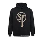 Мужской хипстерский свитшот с капюшоном и принтом лица