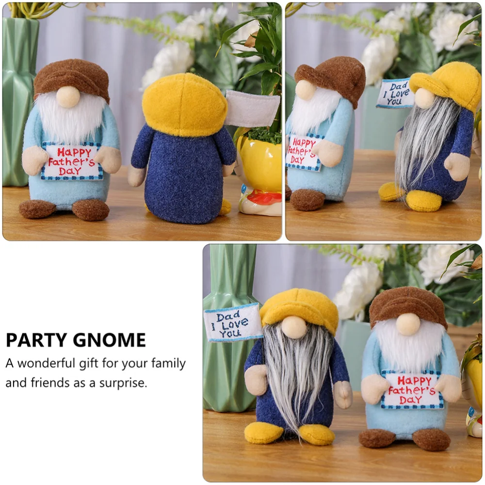 

1pc Father's Day Doll Adornment Delicate Gnome Doll Creative Gnome Doll