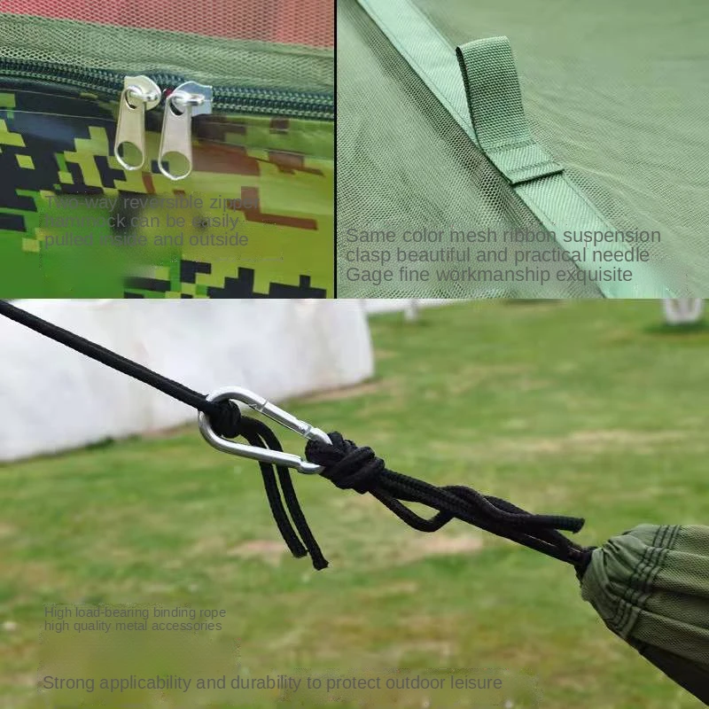 Новинка 2021 яркий портативный двойной гамак для улицы с ульсветильник кой