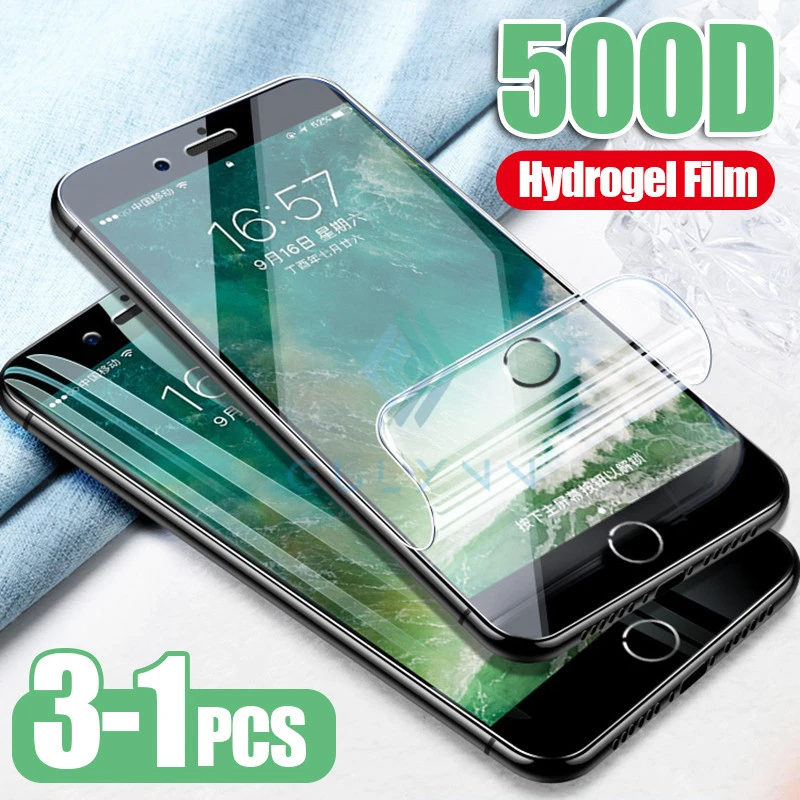 Гидрогелевая пленка для IPhone XR X XS 11 12 Pro Max 8 7 6 6s Plus 3 шт.