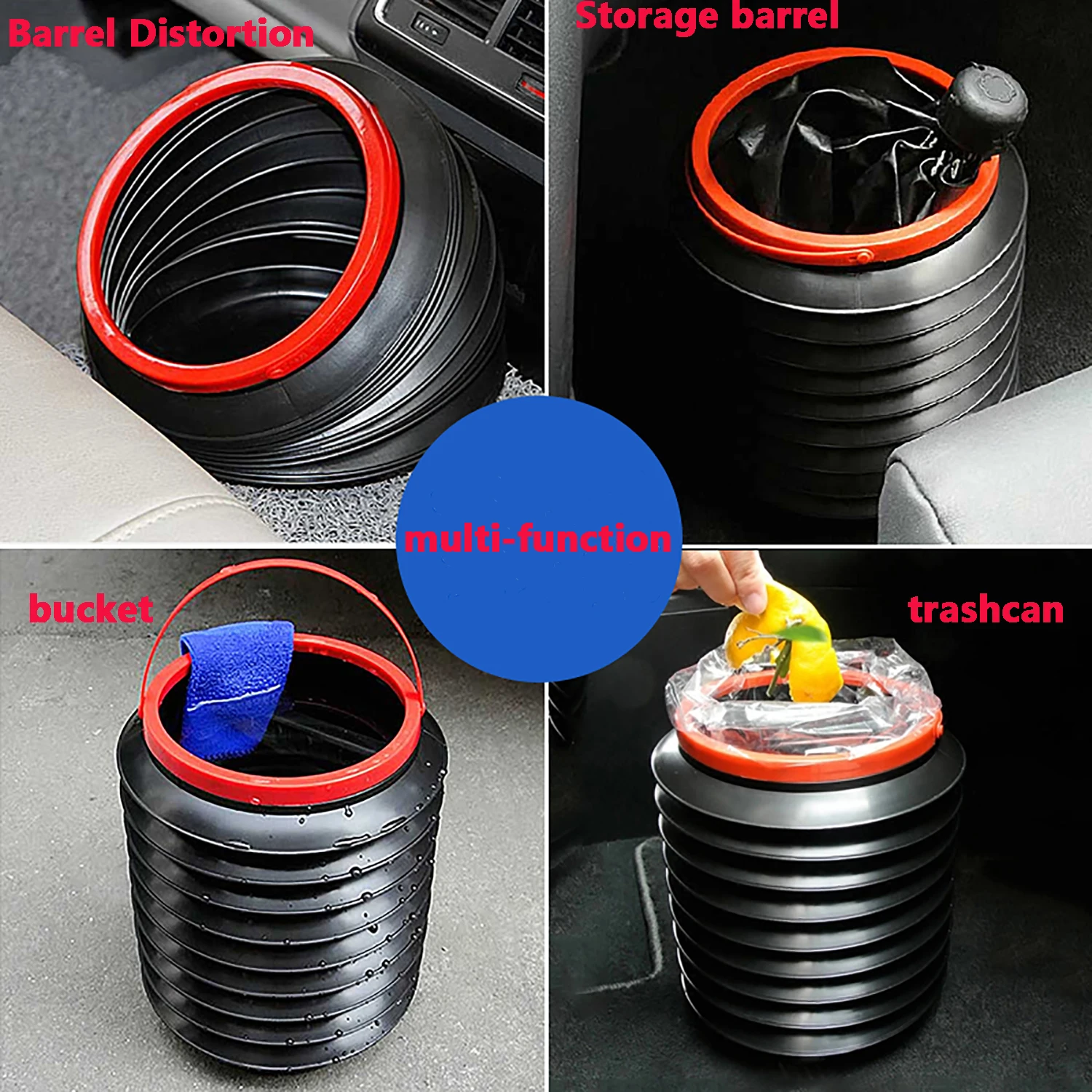 Многофункциональное складное ведро/мусорное ведро Универсальное Автомобильное