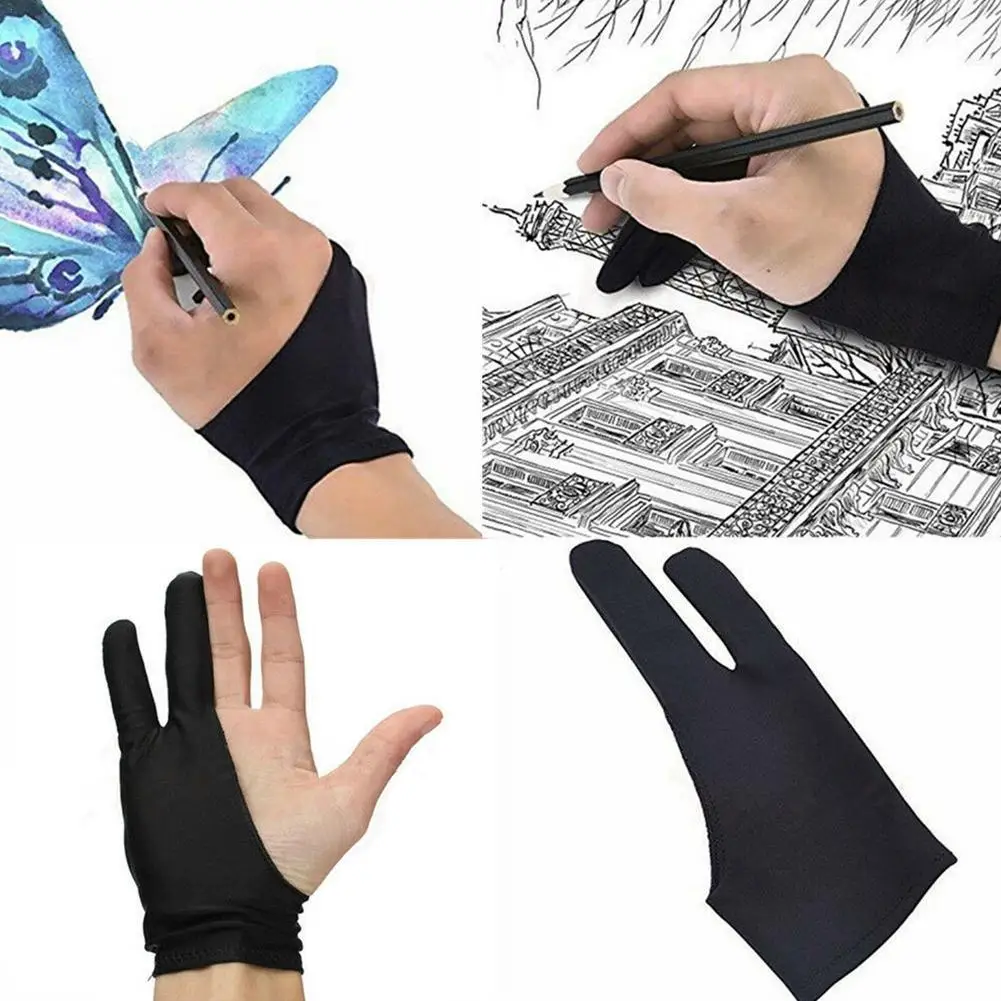 

Two-finger painting gloves anti-mistouch LOGO custom students anti-dirty and painting writing special anti-fouling art writ O4F5