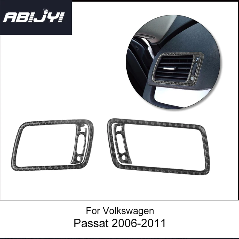 

2 шт., автомобильные наклейки из углеродного волокна для Volkswagen Passat 2006-2011