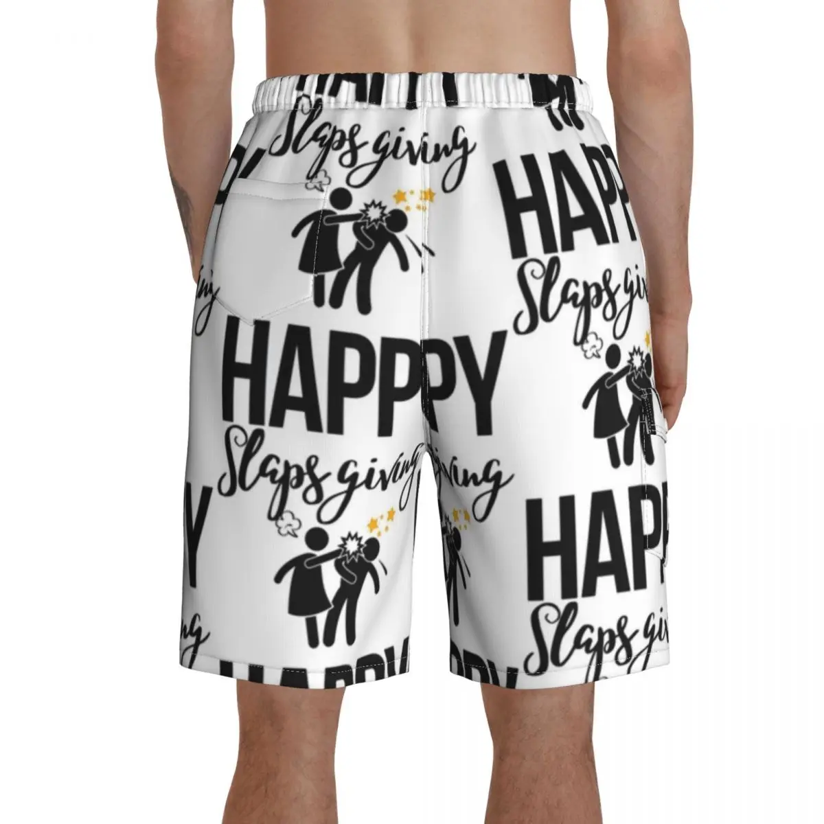 

Slap Bet Board Shorts Beach Swimming Trunks Polyester Funny Men Swim Trunks