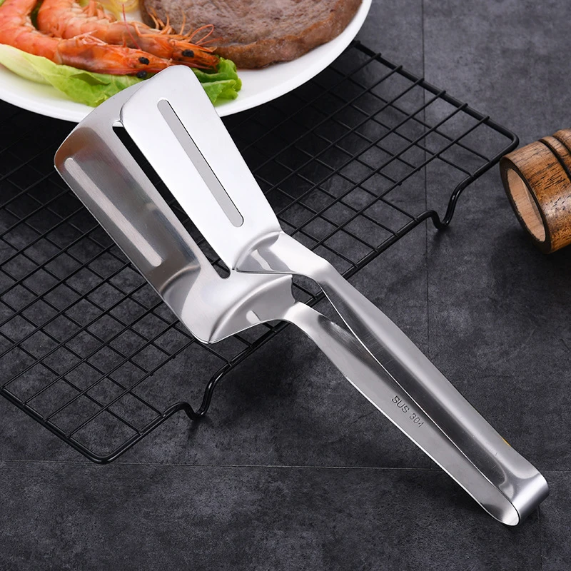 

304 Multifunctional Stainless Steel Barbecue Clip Steak Fried Fish Kitchen Pancake Bread Clip Spatula Clip Kitchen Tools