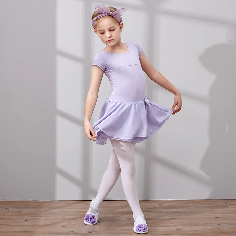 

Short Sleeve Dance Dress for Girls, Cotton Ballet Dancewear Good Quality,Toddler Ballet Dress,Kids Tutu Dress, Kids Dance Skirts