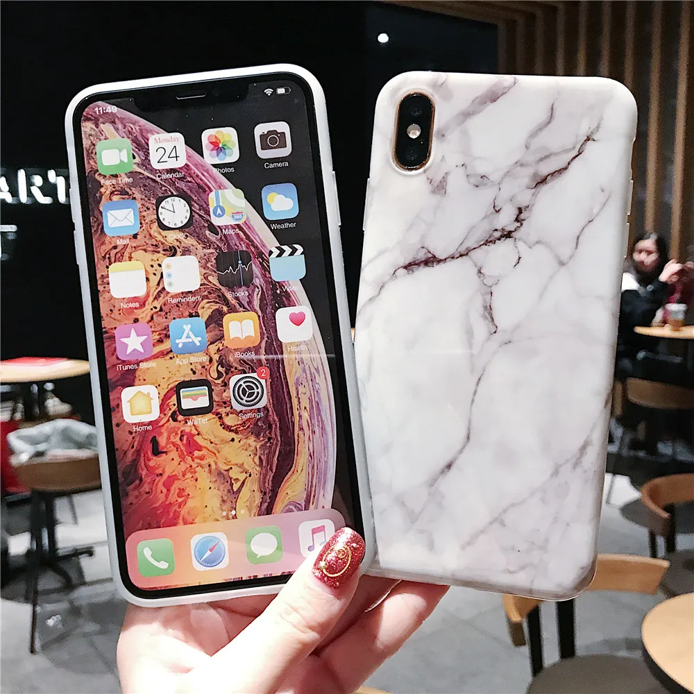 Модные мраморные гранитные чехлы для iPhone XS 11 Pro Max XR SE 2020 5S 6 6S 7 8 Plus телефонов |